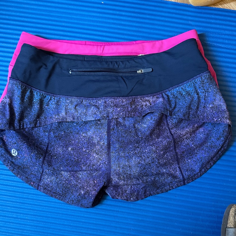 Women’s Active Shorts - Hot Pink and Galaxy Print - Picture 3 of 3